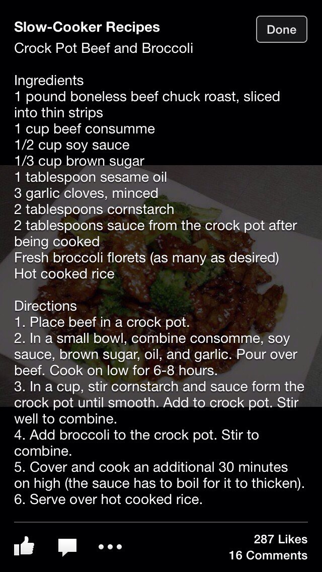 Slow Cooker Beef And Broccoli 