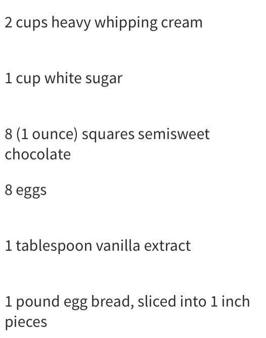 Chocolate bread pudding with bourbon sauce 