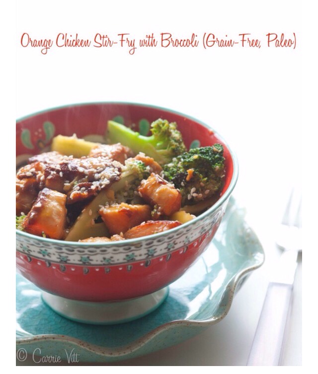 Orange Chicken Stir-fry with Broccoli (Paleo & Grain-free)