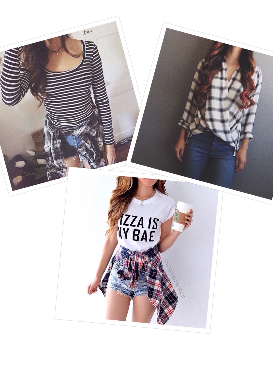 5: FLANNELS!
Flannels are my FAV! I usually wear them as a belt around my waist like above with a simple T-shirt (not junkie). These are great examples for how I wear flannels!