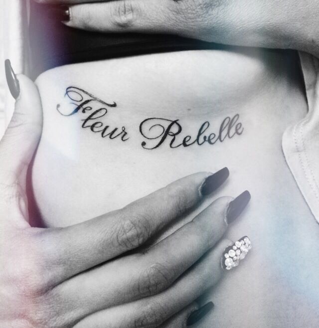 Beautiful Under Breast Tattoo Designs