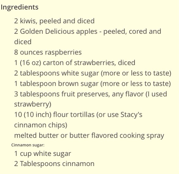 Cinnamon Chips With Fruit Salsa Recipe