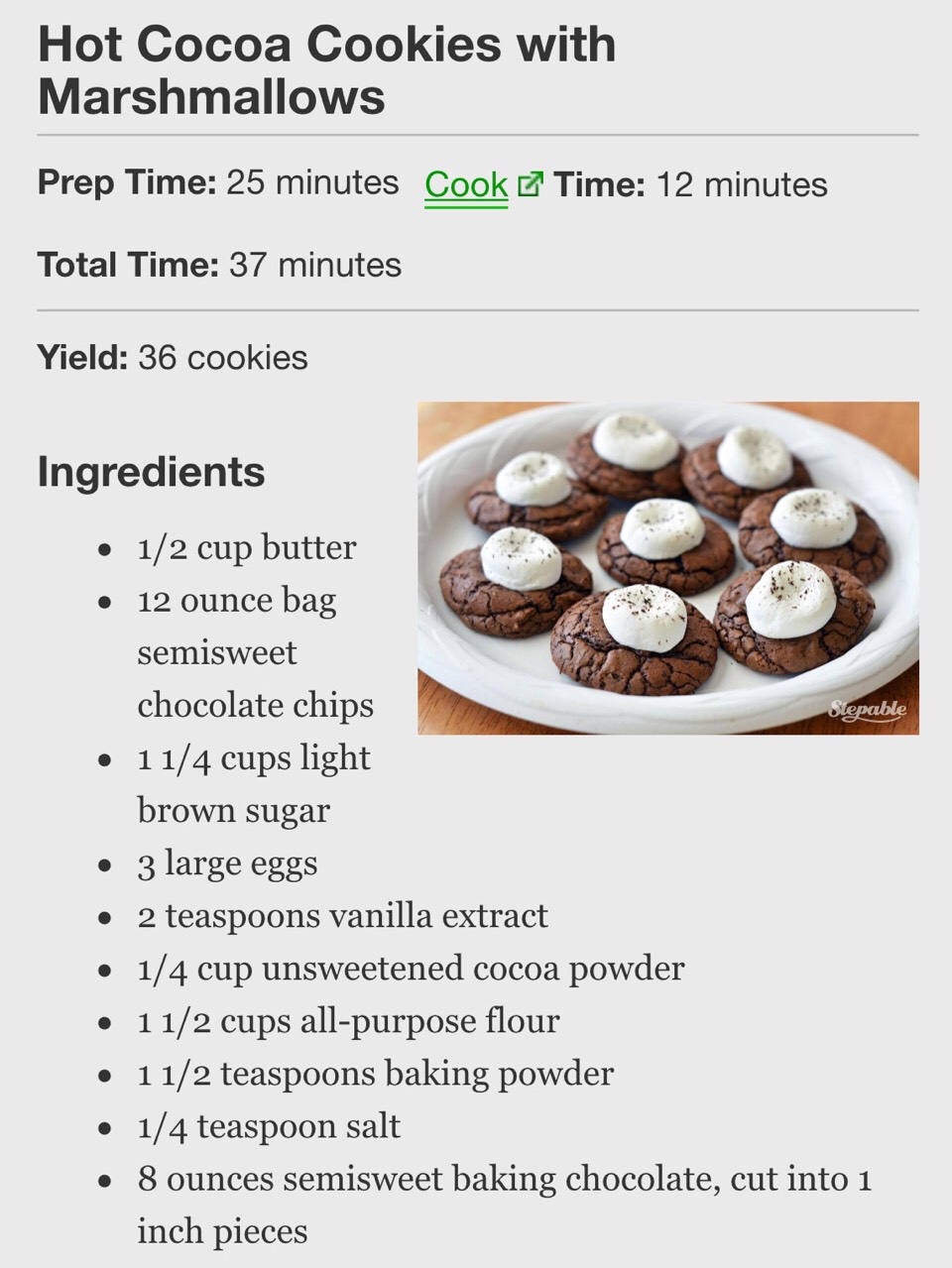 Hot Cocoa Cookies With Marshmallows!!
