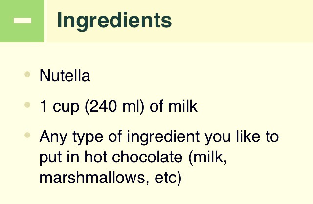 Nutella Hot Chocolate! :D