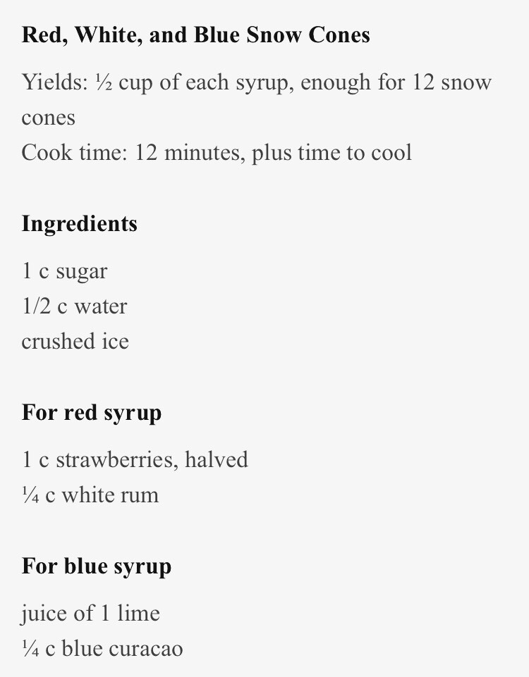 Boozy Snow Cones!!