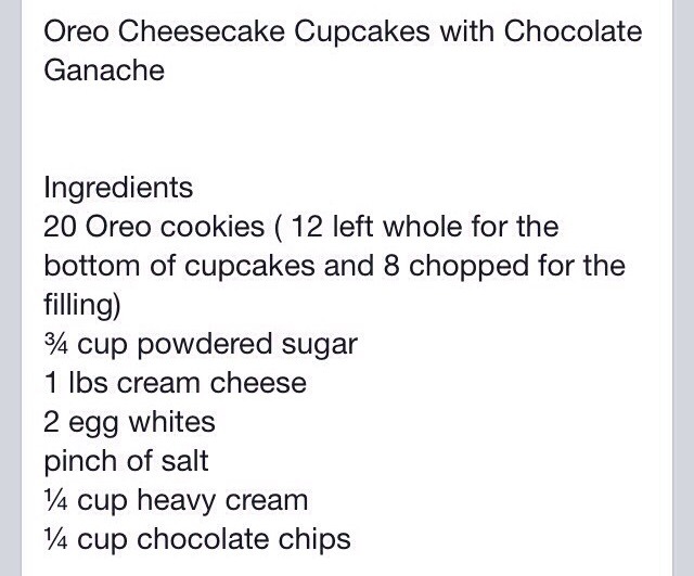 Oreo Cheesecake Cupcakes 