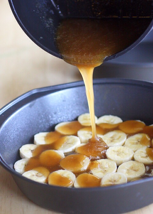 Banana-Coconut upside down cake 