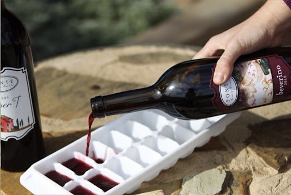 Make ice cubes with leftover wine.
