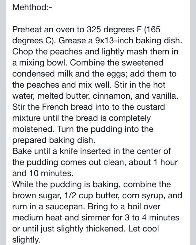 Peachy Bread Pudding With Caramel Sauce