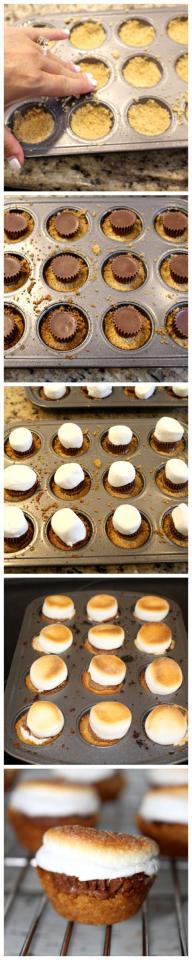 Here is what you do:
Preheat oven to 350 degrees
Grease pan with non-stick butter spray
In a medium size bowl mix graham cracker crumbs, powdered sugar and butter with a spoon
Evenly distribute mixture to the 24 mini muffin cups. Press along the bottom and sides to make a “cup”.
Bake for 5 minutes