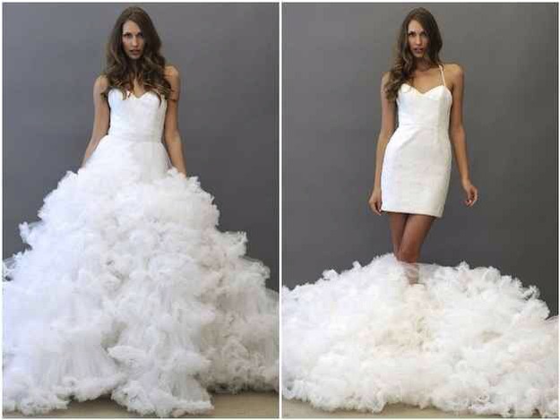 Be dance-floor ready with a transformer wedding dress!