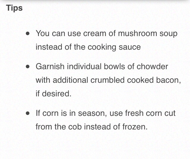 Bacon & Corn Chowder ( Crockpot Style) ✨✨✨👍