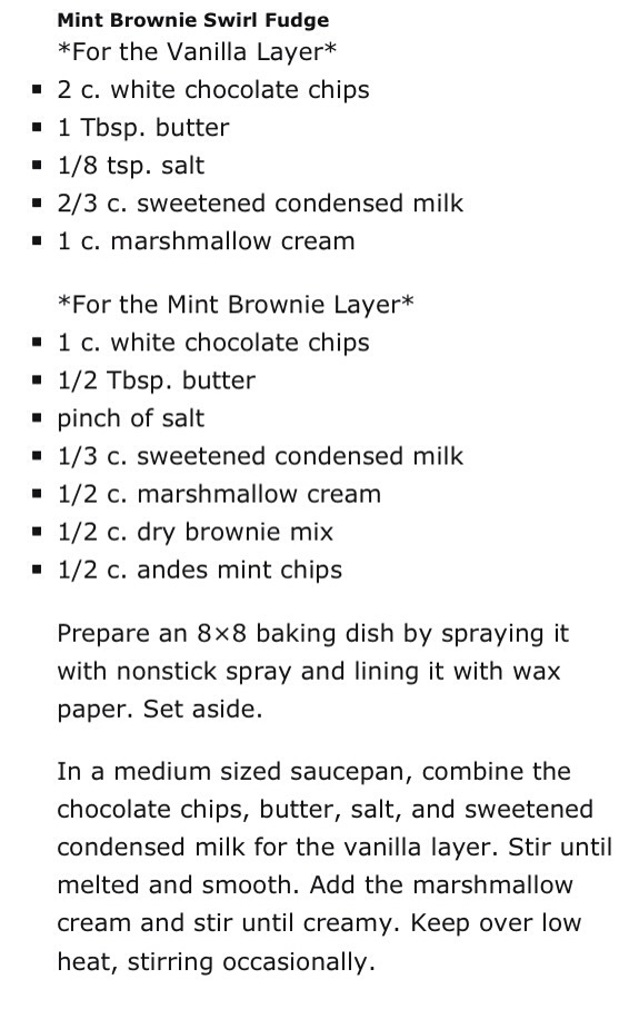 💥Mint Brownie Swirl Fudge💥