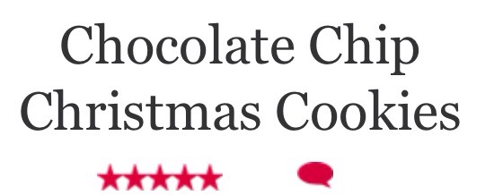 Chocolate Chip Christmas Cookies