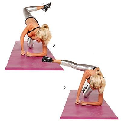 All-fours leg swing

Targets back, chest, arms, sides, glutes and outer thighs