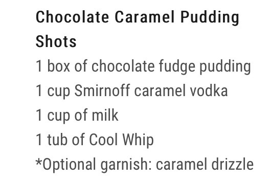 Pudding Shots! 5 Different Flavors!