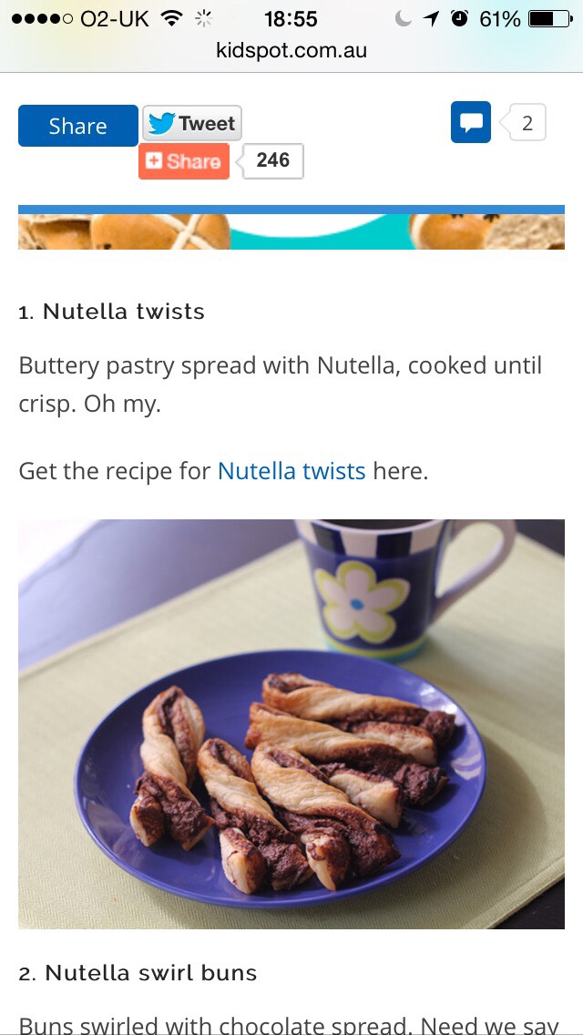 Nutella twists
