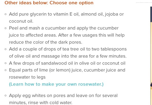 Get  Rid Of Dark Pores On Legs