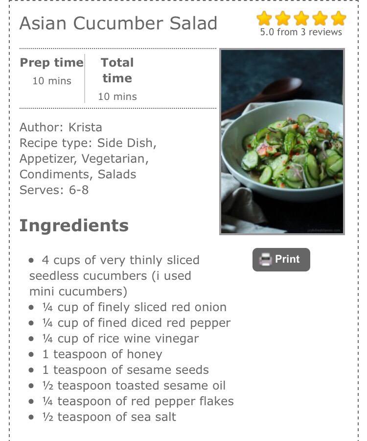 Asian Cucumber Salad!