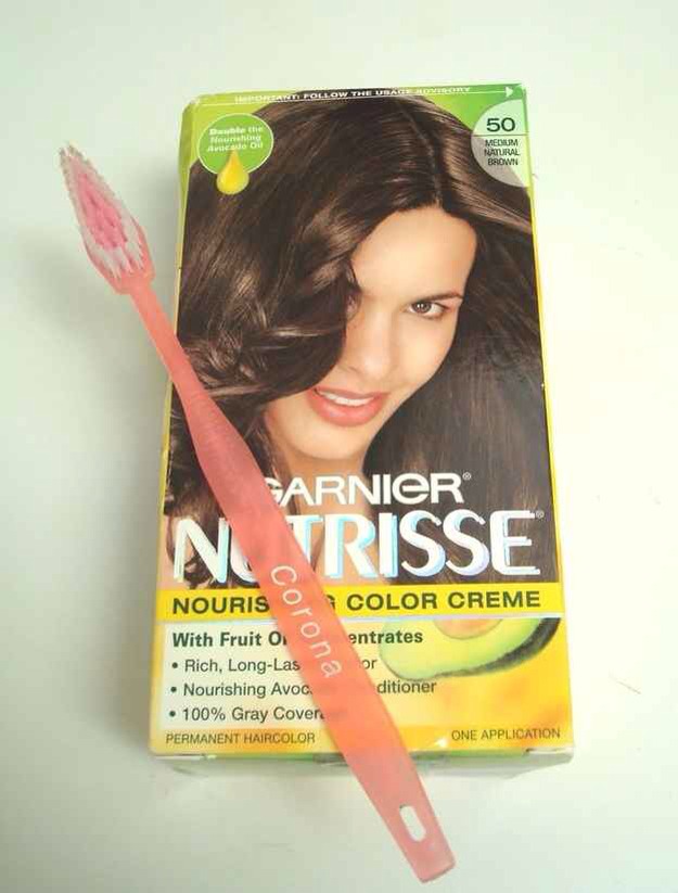 You can also use a toothbrush to touch up your roots!