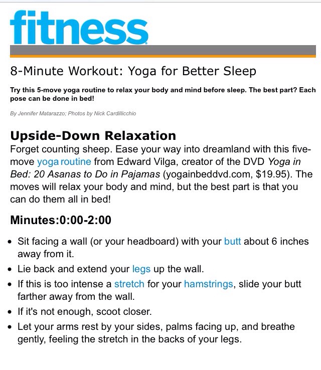 8 Minute Yoga Workout For Better Sleep