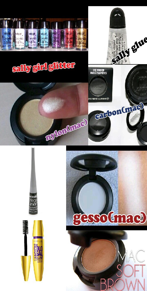 #piccollage eye glitter tutorial
