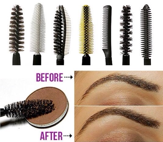 25. Wash & Save Your Wands
Instead of tossing them in the trash when your mascara expires, wash and repurpose those wands! You can use them as an eyebrow brush, even applying a bit of color before sweeping across your brows. Or, spray with hairspray and use them to brush and keep your eyebrows in pl