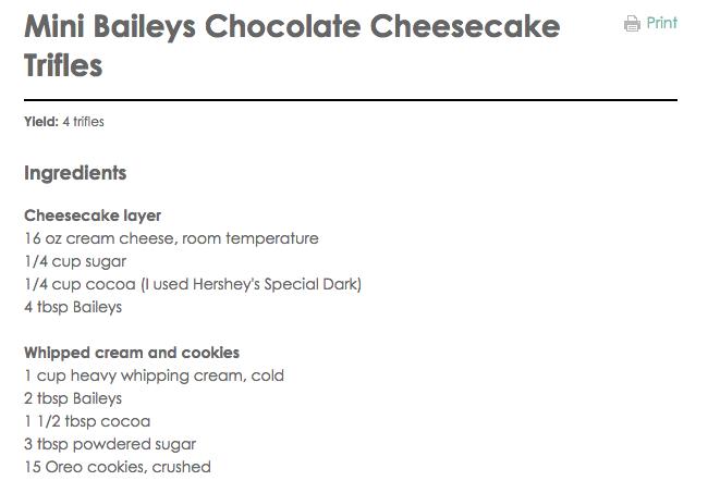 Mini Baileys Chocolate Cheesecake Trifles #tipIt 