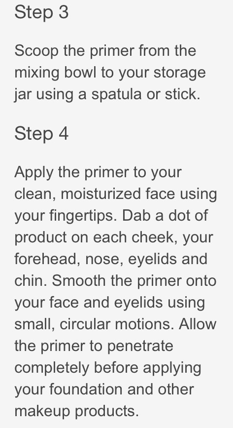 Homemade Face Primer