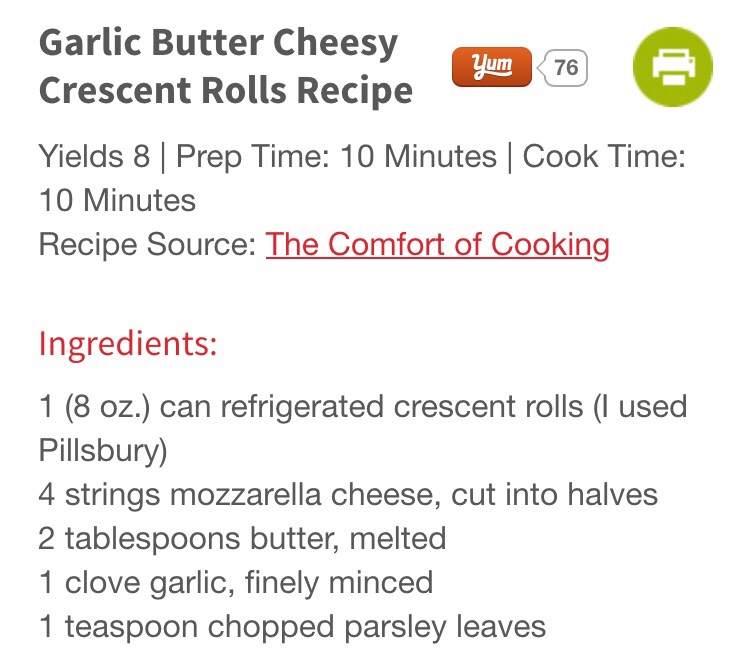 Garlic Butter Cheesy Crescent Rolls 
