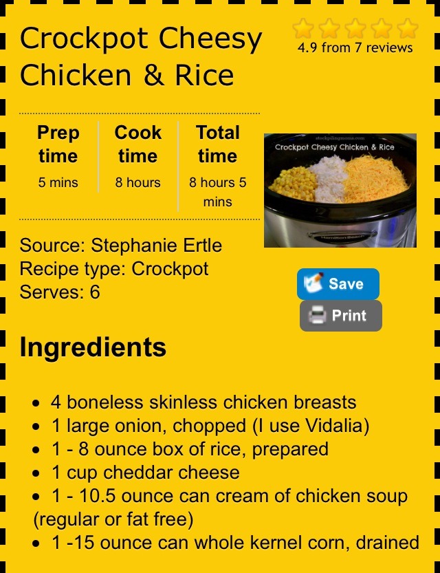 💛Crockpot Cheesy Chicken & Rice! Simple And Delicious!💛