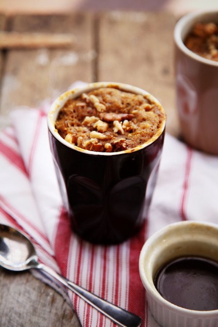 Sticky date pudding in a mug