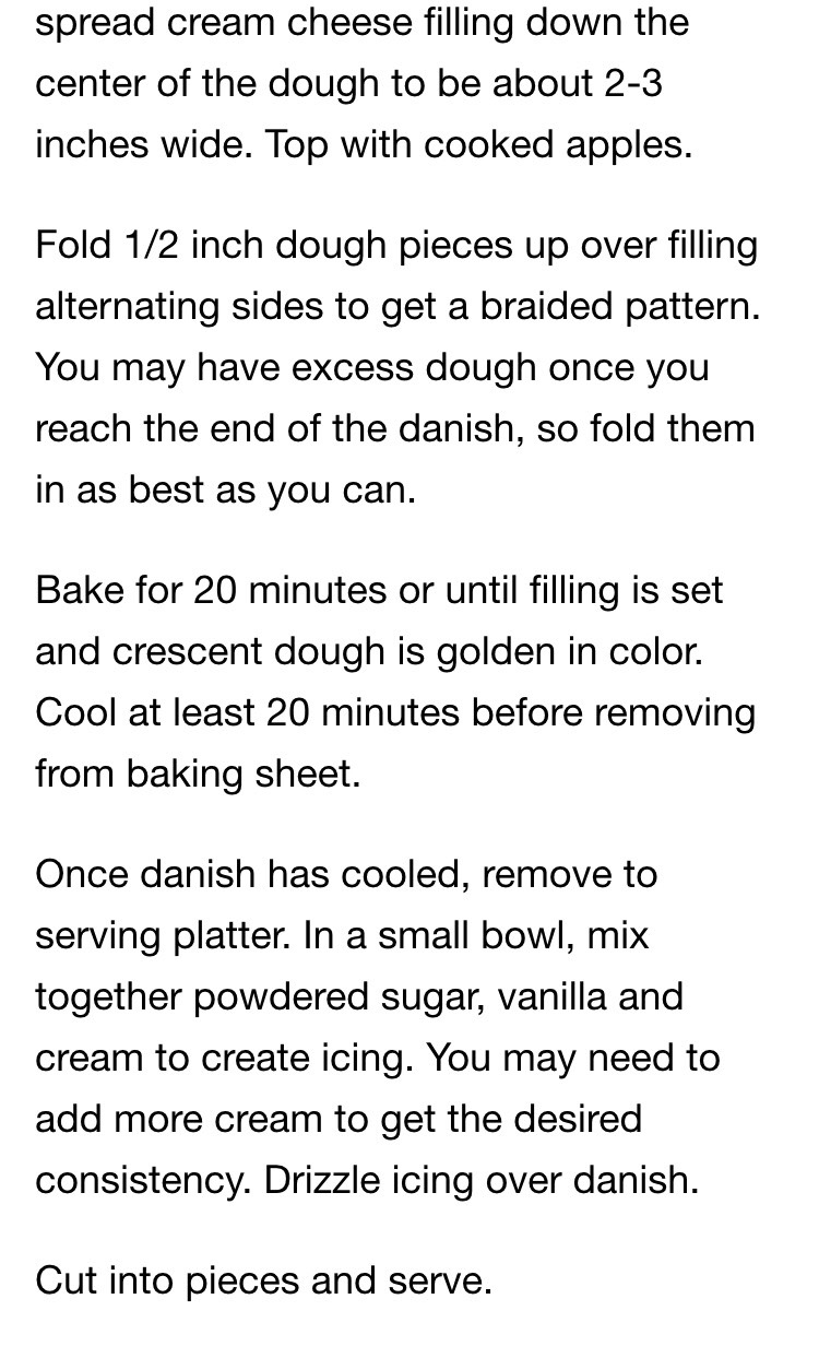 Apple Cinnamon Cream Cheese Danish