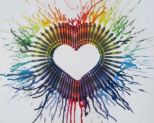 Melted Crayon Art Designs 