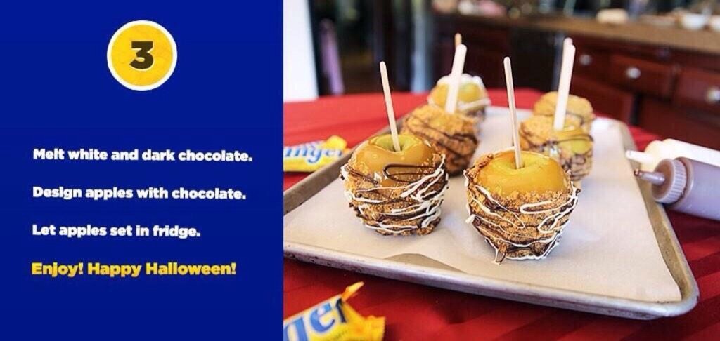 Delicious Butter Finger Caramel Apples