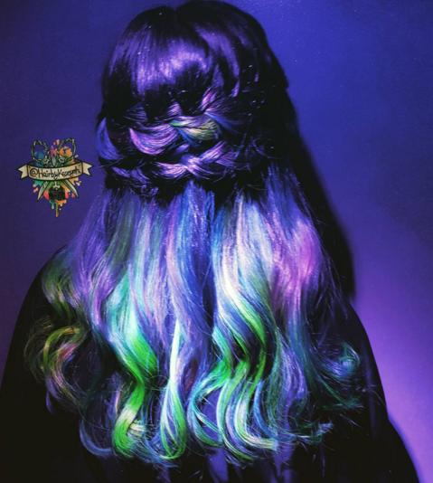 Glow-In-The-Dark Hair/ Blacklight Hair Trend