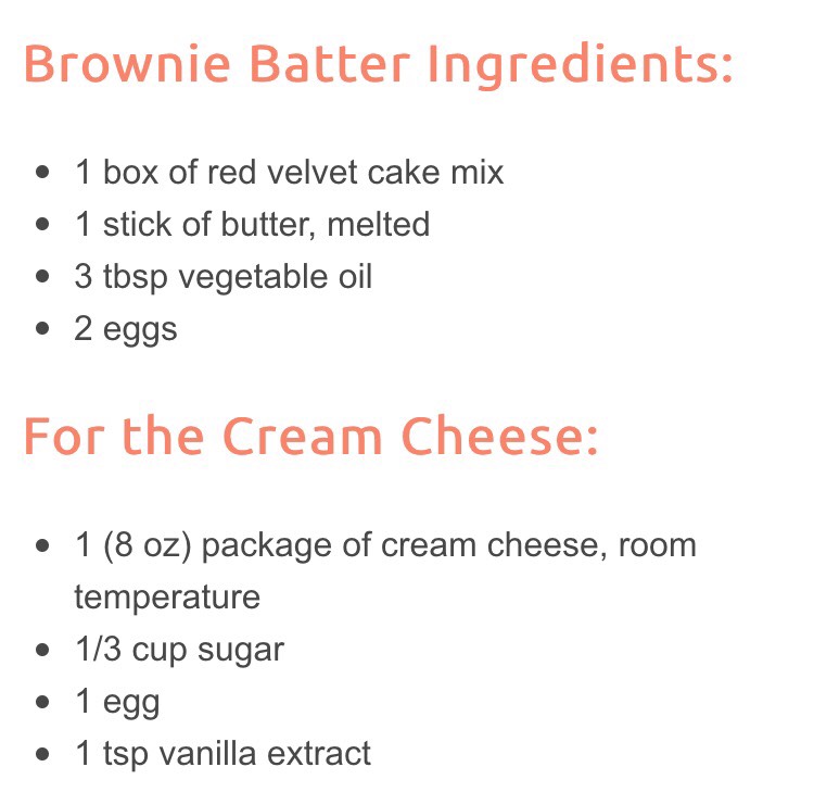 Easy Red Velvet Cream Cheese Brownies!