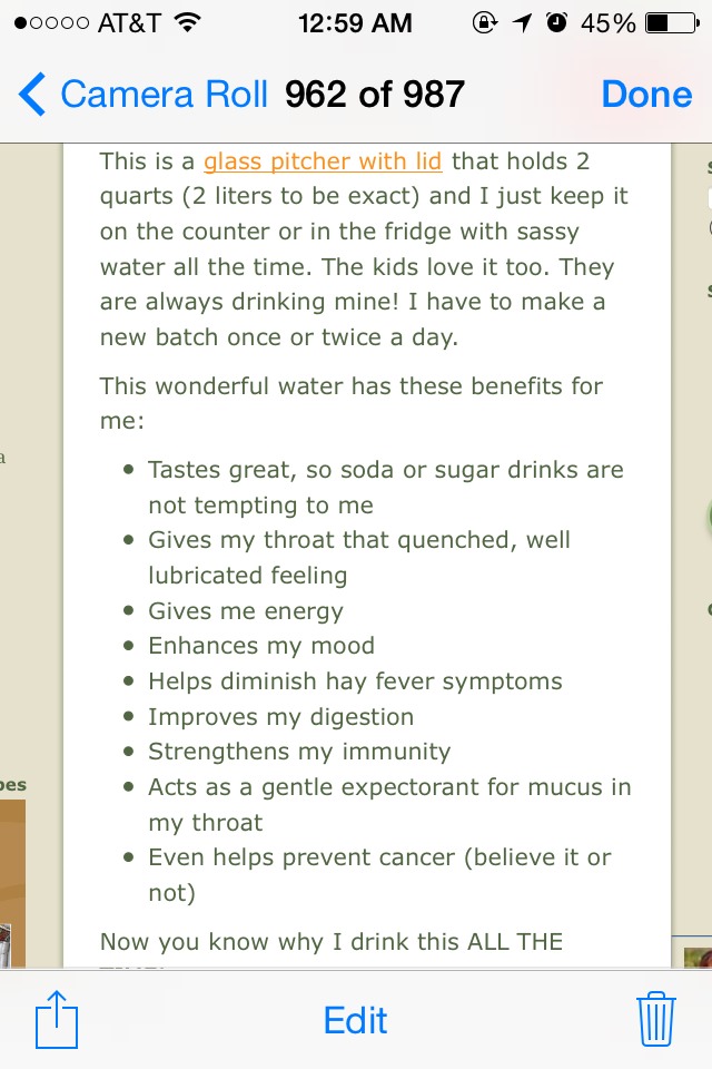✨Flat Belly Sassy Water💦💧✨