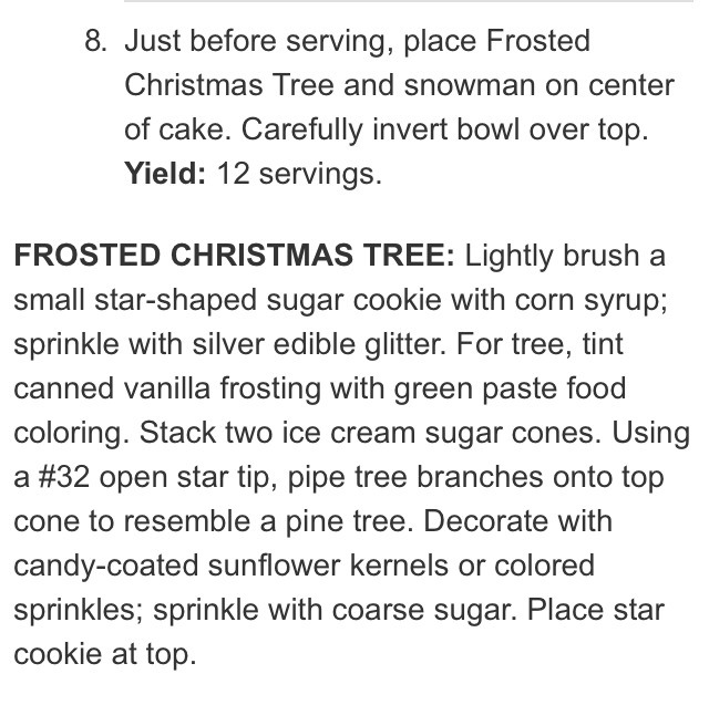Holiday Snow Globe Cake Recipe