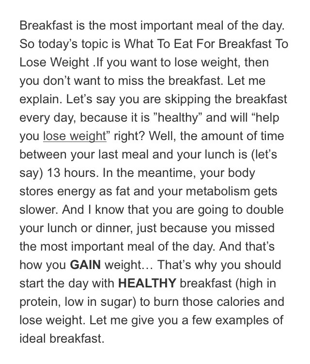 What To Eat For Breakfast To Lose Weight