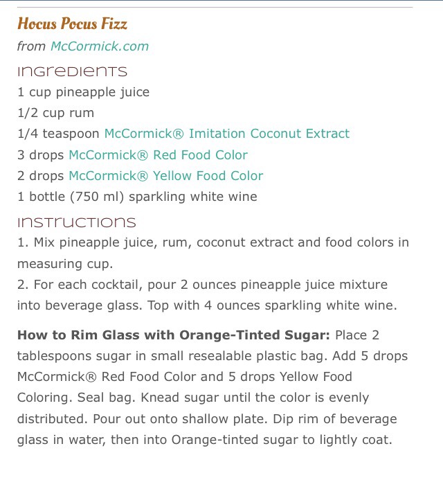 🎃🎃 Halloween Drink-> Hocus Pocus Fizz 🎃🎃