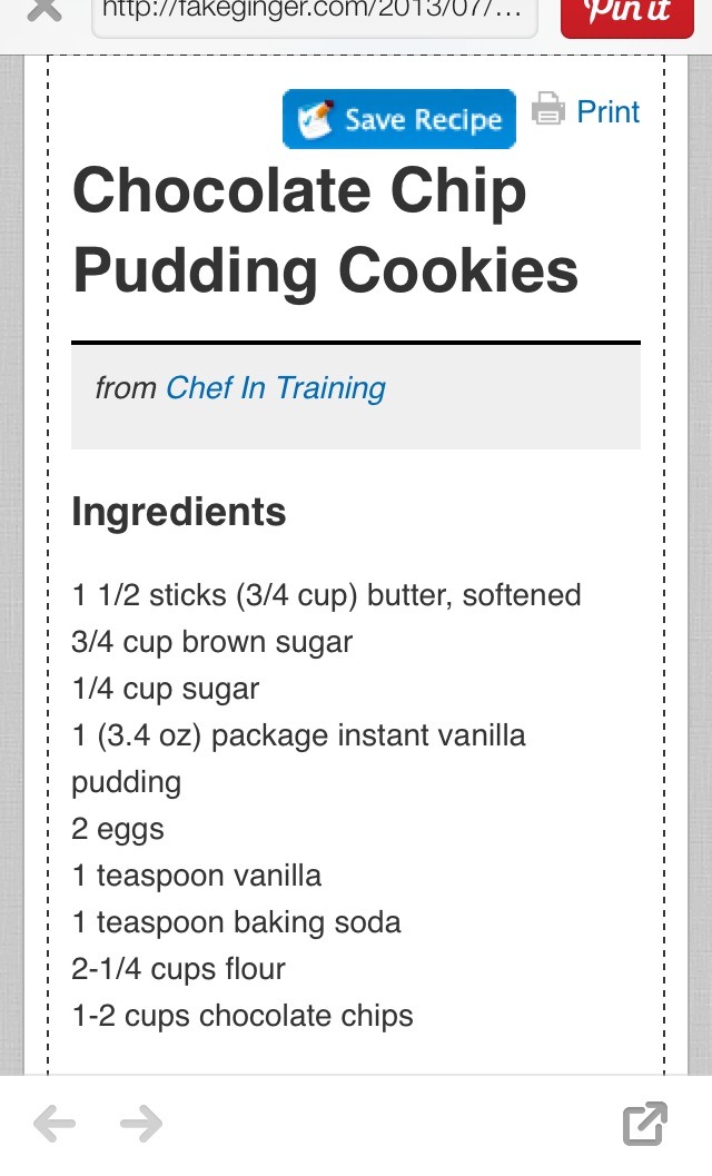 Chocolate Chip Pudding Cookies...