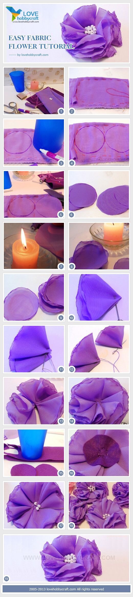 🌸✨DIY: Fabric Flower Hair Clips Tutorial✨🌸