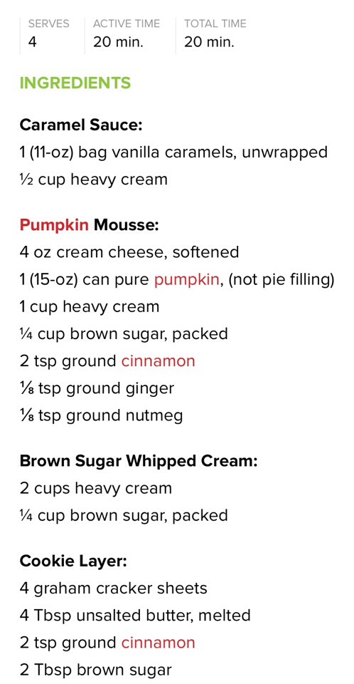 🎃A Taste Of Fall: Caramel Spiced Pumpkin Parfait! YUMMY!🎃