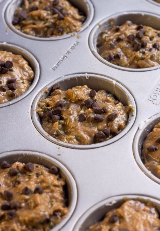 AMAZING Healthy Chocolate Chip Banana Zucchini Vegan, Oil-Free, Muffins!