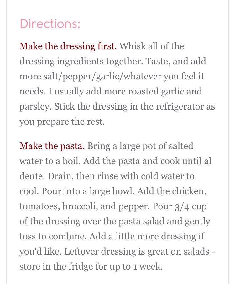 Creamy Chicken Pasta Salad!