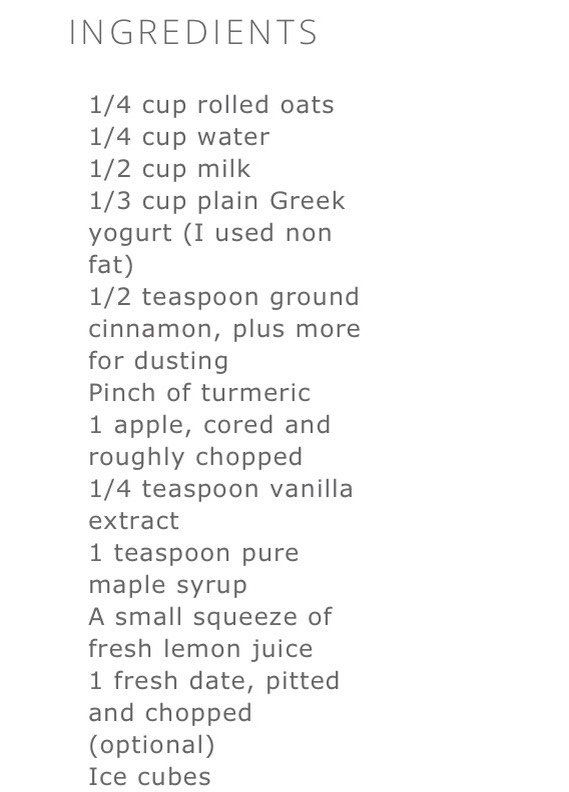 Nutritious & Delicious Spiced Oatmeal Smoothie 