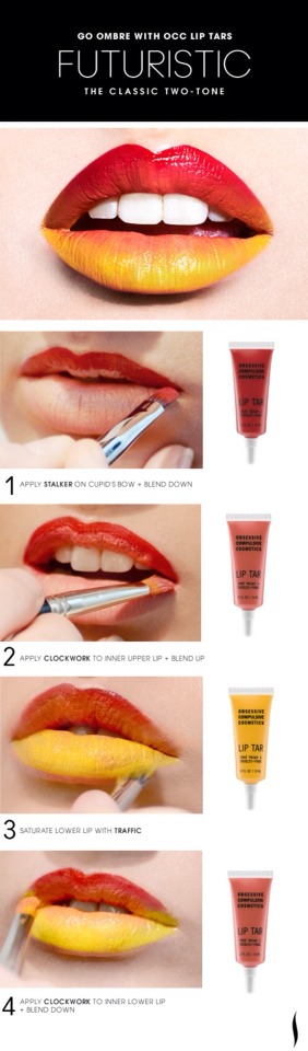 4. The classic two toned ombré lip