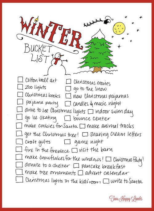 WINTER BUCKET LIST|2015-16