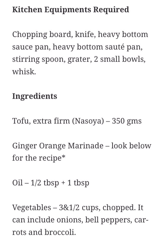 Tofu/paneer In Orange Ginger Sauce!! Yummy Vegetarian Recipe 😋😋 